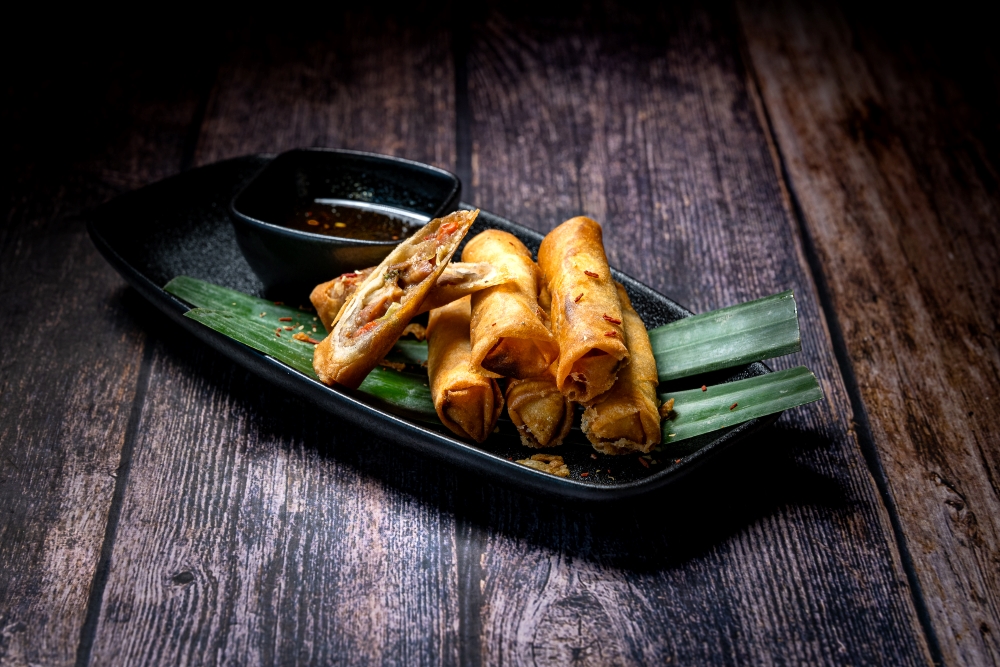 Duck spring rolls