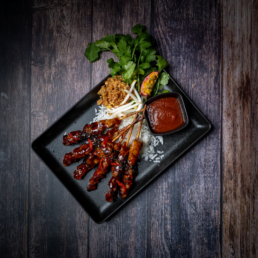 Yakitori chicken breast meat skewers 30g, soya sauce